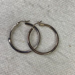 Silver Fashion Hoop Earrings